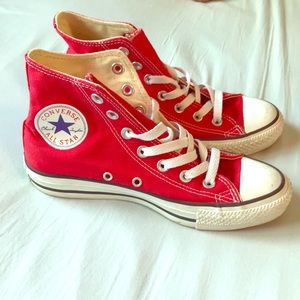 Red High Top Converse